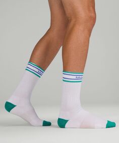 Мужские носки с круглым вырезом Daily Stride Comfort Lululemon, белый