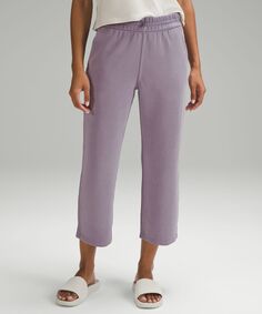 Укороченные брюки прямого кроя с высокой посадкой Softstreme Lululemon, фиолетовый