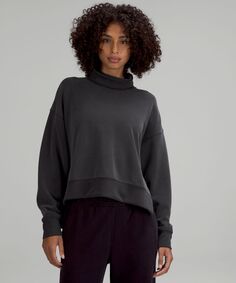 Пуловер Softstreme с высоким воротником Lululemon, черный