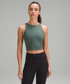 Майка Align с высоким воротником Lululemon, зеленый