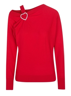 Пуловер Love Moschino, красный