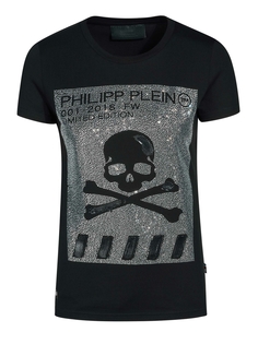 Топ Philipp Plein, шварц серебро