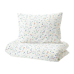 Комплект постельного белья Ikea Mojlighet, 2 предмета, 140x200/80x80, белый/разноцветный