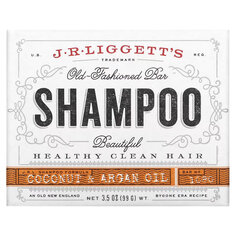 J.R. Liggett&apos;s, Твердый шампунь в старом стиле, кокосовое и аргановое масло, 99 г (3,5 унции)