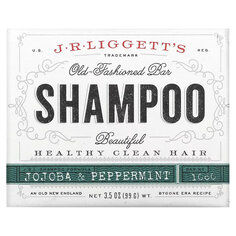 J.R. Liggett&apos;s, Твердый шампунь в старом стиле, с жожоба и перечной мятой, 99 г (3,5 унции)