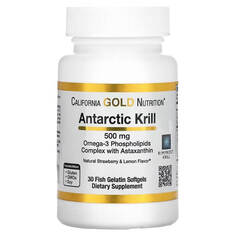 Масло антарктического криля California Gold Nutrition с омега-3 и астаксантином 500 мг, 30 таблеток