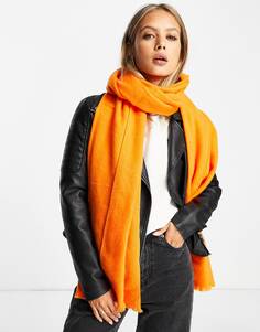 Ярко-оранжевый шарф с необработанными краями ASOS DESIGN