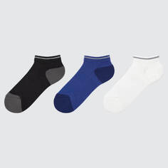 Набор носков Uniqlo Kids Short (three Pairs), темно-серый/синий/белый