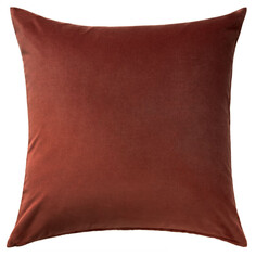 Чехол на подушку 65x65 см Ikea Sanela, красно-коричневый