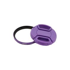 Vivitar 52mm UV Filter and Snap-On Lens Cap, Purple