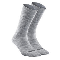 Комплект носков походные теплые Quechua SH100, 2 пары, серый