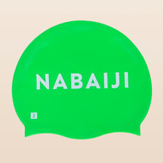 Шапочка для плавания силиконовая зеленая NABAIJI