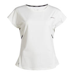 Теннисная футболка женская - Dry Soft 500 кремово-белая ARTENGO, яичная скорлупа