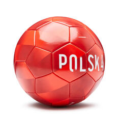 Мяч футбольный тренировочный Польша 2022 размер 5 KIPSTA, красный