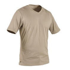 Дышащая охотничья футболка 100 мужская бледно-зеленая SOLOGNAC, хаки