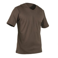 Охотничья футболка 100 дышащая темно-коричневая SOLOGNAC, кофе коричневый