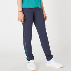 Тренировочные брюки S500 теплые дышащие детские темно-синие DOMYOS, темно-синий/зеленый