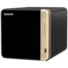 Сетевое хранилище QNAP TS-664 Nas DDR4 4 Гб, 6 отсека, без дисков, черный