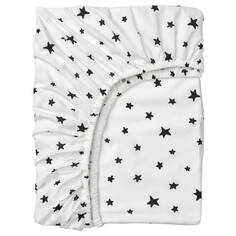 Простыня на резинке Ikea Busenkel Stars, 90x200, белый