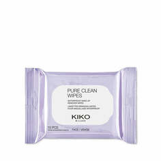 KIKO Milano Pure Clean Wipes Мини салфетки для снятия макияжа с лица, глаз и губ 10шт.