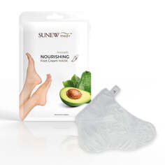 SunewMed+ Питательная крем-маска для ног Восстанавливающая маска для ног в виде носков с авокадо