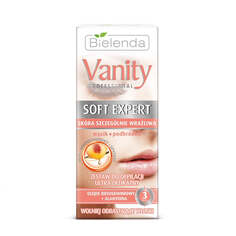 Bielenda Набор для удаления волос на лице Vanity Professional Soft Expert ультра-нежный крем 15мл + компресс 10мл + шпатель