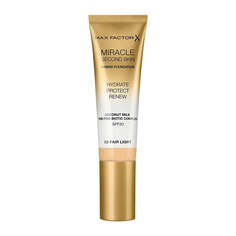 Max Factor Miracle Second Skin Hybrid Foundation увлажняющая тональная основа с фильтром 02 Fair Light 30мл