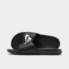 Женские сандалии Nike Benassi JDI Swoosh, черно-белый