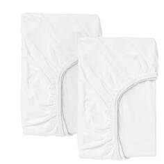 Комплект простыней на резинке для детской кроватки Ikea Len, 2 штуки, 70x140 см, белый