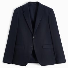 Пиджак Zara Slim-fit Suit, темно-синий