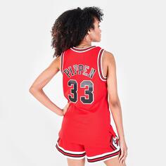 Женская футболка Mitchell &amp; Ness Chicago Bulls NBA Scottie Pippen Hardwood Classics 1997-98 Swingman Jersey, красный