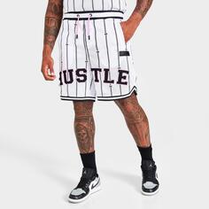 Мужские баскетбольные шорты Hustle Script с надписью «Спрос и предложение» Supply And Demand, белый