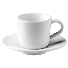 IKEA 365+ ИКЕА/365+ Чашка для кофе эспрессо с блюдцем, белый, 60 мл IKEA