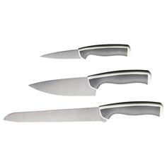 ÄNDLIG ЭНДЛИГ Набор ножей,3 штуки, светло-серый/белый IKEA