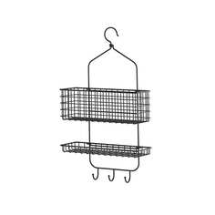 BLECKSJÖN Подвесная корзина для душа/2 слоя, черная, 31x56 см IKEA