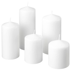 FENOMEN Набор настольных свечей, 5 предметов, белый IKEA