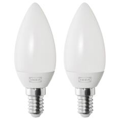 SOLHETTA Светодиодная лампа E14 250 лм, лампа-свеча/опаловый белый IKEA