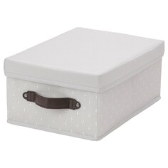BLÄDDRARE БЛЭДДРАРЕ Коробка с крышкой, серый/с рисунком, 25x35x15 см IKEA