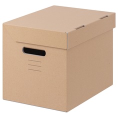 PAPPIS ПАППИС Коробка с крышкой, коричневый, 25x34x26 см IKEA
