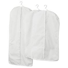 STUK СТУК Чехол для одежды, 3 штуки, белый/серый IKEA