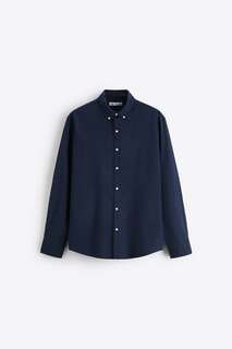Рубашка Zara cotton, тёмно-синий