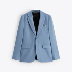 Пиджак Zara Textured Suit, голубой