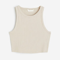 Топ H&amp;M Crop Tank, светло-бежевый H&M