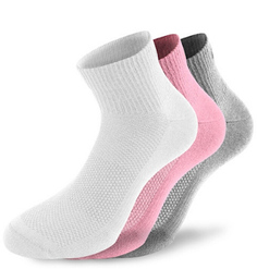 Носки Lenz Performance Quarter Tech, бело-розово-серый
