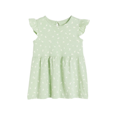 Платье детское H&amp;M Ruffle-trimmed, светло-зеленый/цветы H&M