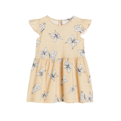 Платье детское H&amp;M Ruffle-trimmed, бежевый/бабочки H&M
