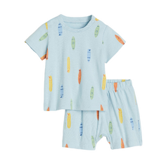 Пижама детская H&amp;M Cotton, голубой/доски для серфинга H&M