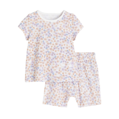 Пижама детская H&amp;M Cotton, белый/цветы H&M