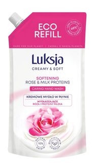 Luksja Creamy &amp; Soft Róża i Proteiny Mleka заправка - жидкое мыло, 400 ml