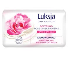 Luksja Creamy &amp; Soft Róża i Proteiny Mlekaкусковое мыло, 90 g